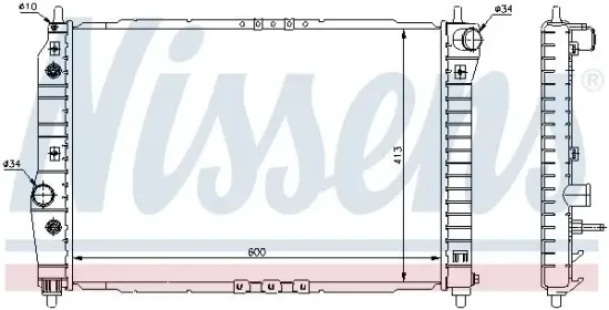 Kühler, Motorkühlung NISSENS 61637 Bild Kühler, Motorkühlung NISSENS 61637