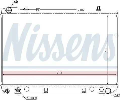 Kühler, Motorkühlung NISSENS 61640 Bild Kühler, Motorkühlung NISSENS 61640