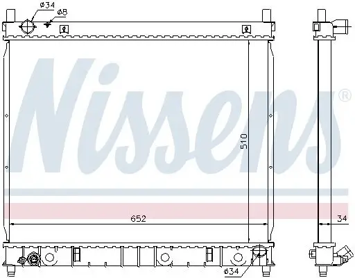 Kühler, Motorkühlung NISSENS 61642 Bild Kühler, Motorkühlung NISSENS 61642