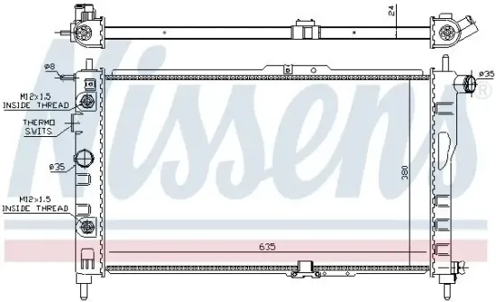 Kühler, Motorkühlung NISSENS 616521 Bild Kühler, Motorkühlung NISSENS 616521