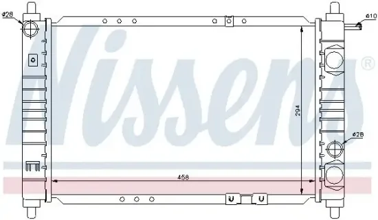 Kühler, Motorkühlung NISSENS 61653 Bild Kühler, Motorkühlung NISSENS 61653