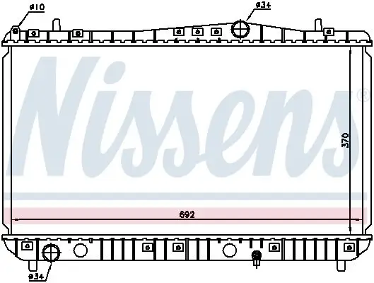Kühler, Motorkühlung NISSENS 61664 Bild Kühler, Motorkühlung NISSENS 61664