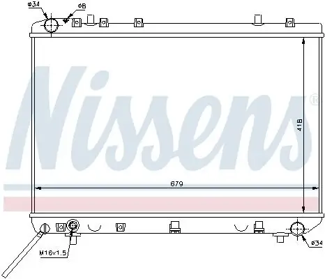 Kühler, Motorkühlung NISSENS 61668 Bild Kühler, Motorkühlung NISSENS 61668