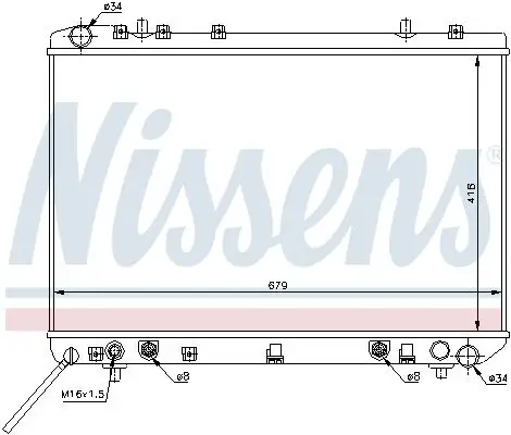 Kühler, Motorkühlung NISSENS 61669 Bild Kühler, Motorkühlung NISSENS 61669