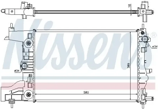 Kühler, Motorkühlung NISSENS 61677 Bild Kühler, Motorkühlung NISSENS 61677