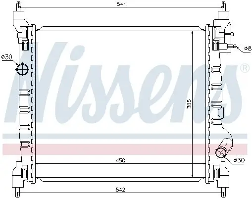 Kühler, Motorkühlung NISSENS 61679 Bild Kühler, Motorkühlung NISSENS 61679