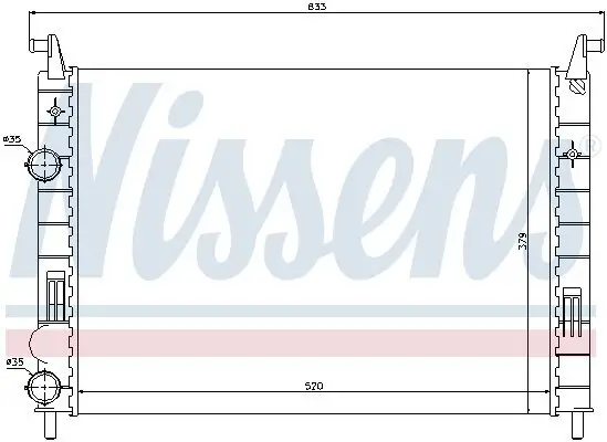 Kühler, Motorkühlung NISSENS 61683 Bild Kühler, Motorkühlung NISSENS 61683