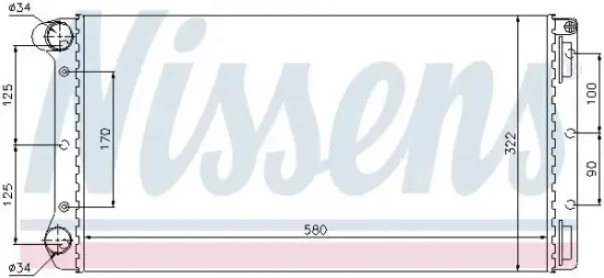 Kühler, Motorkühlung NISSENS 61692 Bild Kühler, Motorkühlung NISSENS 61692