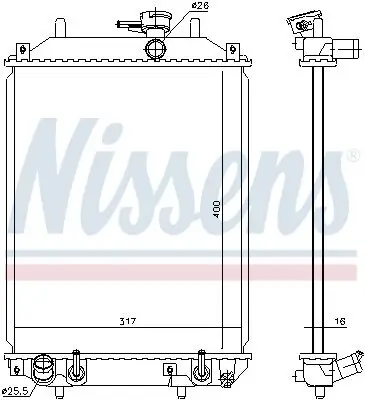 Kühler, Motorkühlung NISSENS 61739 Bild Kühler, Motorkühlung NISSENS 61739