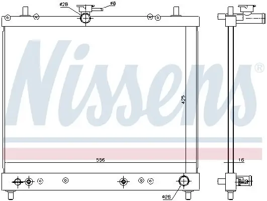 Kühler, Motorkühlung NISSENS 617402 Bild Kühler, Motorkühlung NISSENS 617402