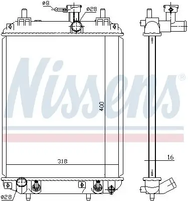 Kühler, Motorkühlung NISSENS 617548 Bild Kühler, Motorkühlung NISSENS 617548