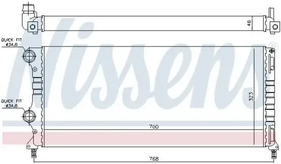 Kühler, Motorkühlung NISSENS 61765 Bild Kühler, Motorkühlung NISSENS 61765