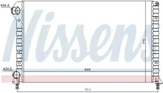 Kühler, Motorkühlung NISSENS 61766 Bild Kühler, Motorkühlung NISSENS 61766