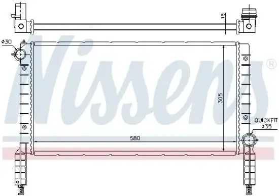 Kühler, Motorkühlung NISSENS 61768 Bild Kühler, Motorkühlung NISSENS 61768