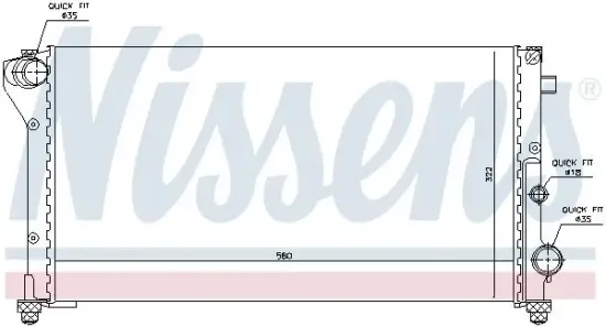 Kühler, Motorkühlung NISSENS 617846 Bild Kühler, Motorkühlung NISSENS 617846