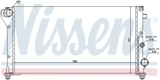 Kühler, Motorkühlung NISSENS 617847 Bild Kühler, Motorkühlung NISSENS 617847