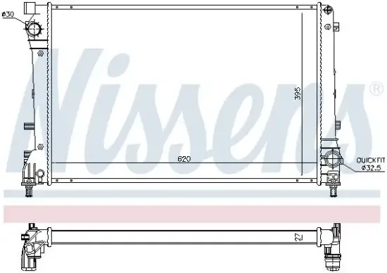 Kühler, Motorkühlung NISSENS 617863 Bild Kühler, Motorkühlung NISSENS 617863