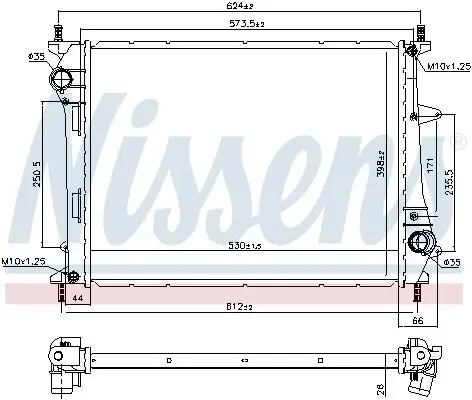Kühler, Motorkühlung NISSENS 617867 Bild Kühler, Motorkühlung NISSENS 617867