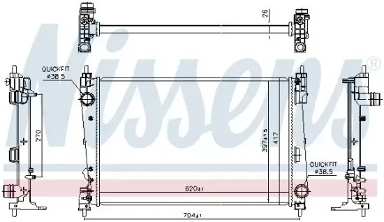 Kühler, Motorkühlung NISSENS 617868 Bild Kühler, Motorkühlung NISSENS 617868