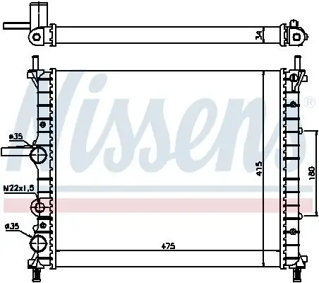 Kühler, Motorkühlung NISSENS 61786 Bild Kühler, Motorkühlung NISSENS 61786