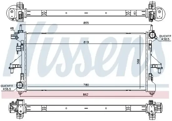 Kühler, Motorkühlung NISSENS 617879 Bild Kühler, Motorkühlung NISSENS 617879