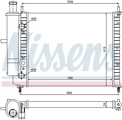 Kühler, Motorkühlung NISSENS 61788 Bild Kühler, Motorkühlung NISSENS 61788