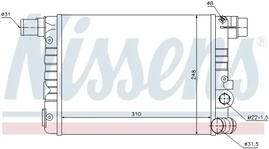 Kühler, Motorkühlung NISSENS 61805 Bild Kühler, Motorkühlung NISSENS 61805