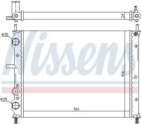 Kühler, Motorkühlung NISSENS 61806 Bild Kühler, Motorkühlung NISSENS 61806