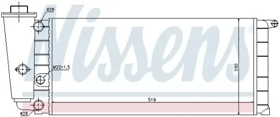 Kühler, Motorkühlung NISSENS 61837 Bild Kühler, Motorkühlung NISSENS 61837