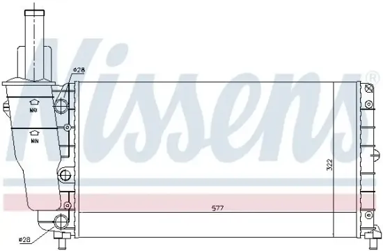 Kühler, Motorkühlung NISSENS 61858 Bild Kühler, Motorkühlung NISSENS 61858