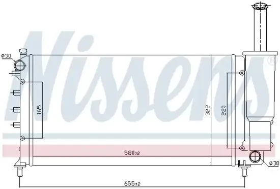 Kühler, Motorkühlung NISSENS 61886 Bild Kühler, Motorkühlung NISSENS 61886