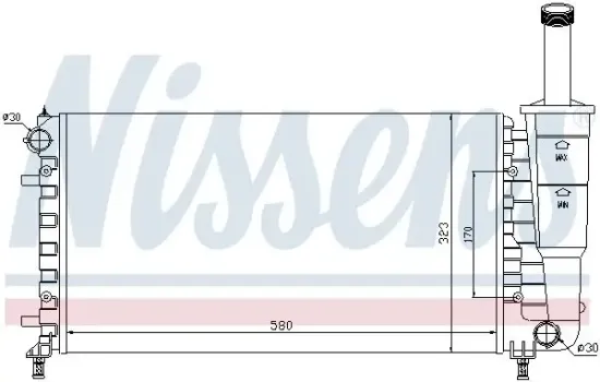 Kühler, Motorkühlung NISSENS 61888 Bild Kühler, Motorkühlung NISSENS 61888