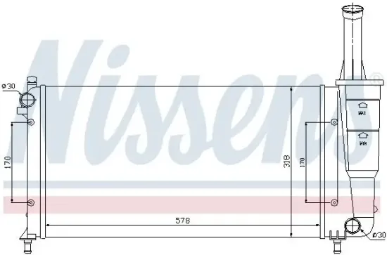 Kühler, Motorkühlung NISSENS 61889 Bild Kühler, Motorkühlung NISSENS 61889