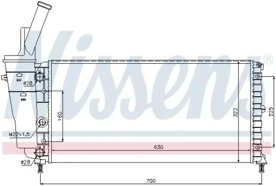 Kühler, Motorkühlung NISSENS 61892 Bild Kühler, Motorkühlung NISSENS 61892