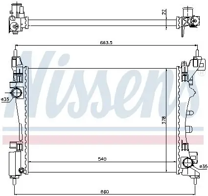 Kühler, Motorkühlung NISSENS 61917 Bild Kühler, Motorkühlung NISSENS 61917