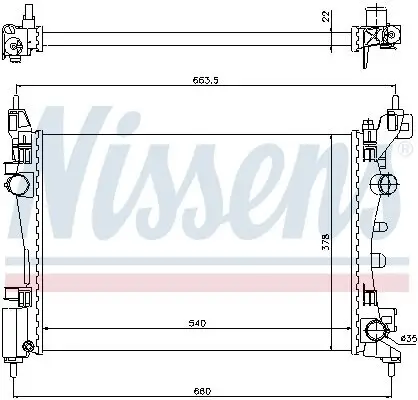 Kühler, Motorkühlung NISSENS 61918 Bild Kühler, Motorkühlung NISSENS 61918