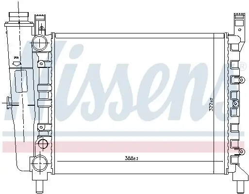 Kühler, Motorkühlung NISSENS 61940 Bild Kühler, Motorkühlung NISSENS 61940