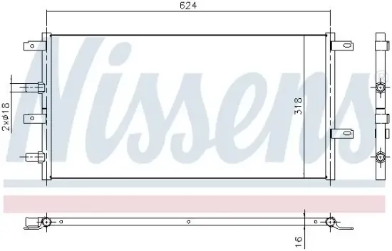 Kühler, Motorkühlung NISSENS 61966 Bild Kühler, Motorkühlung NISSENS 61966