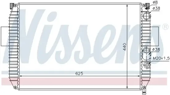 Kühler, Motorkühlung NISSENS 61975 Bild Kühler, Motorkühlung NISSENS 61975