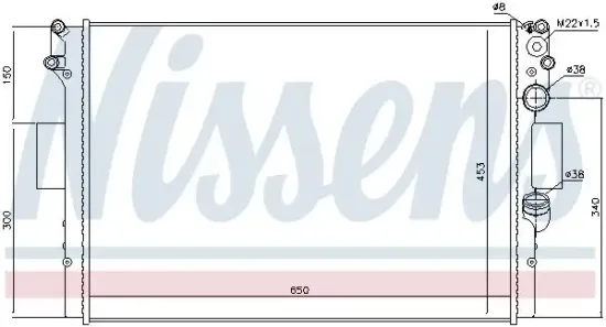 Kühler, Motorkühlung NISSENS 61985 Bild Kühler, Motorkühlung NISSENS 61985
