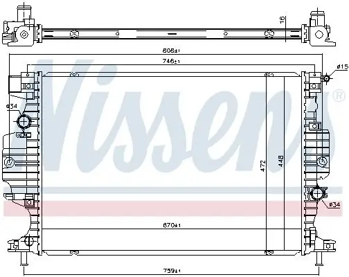 Kühler, Motorkühlung NISSENS 620152 Bild Kühler, Motorkühlung NISSENS 620152