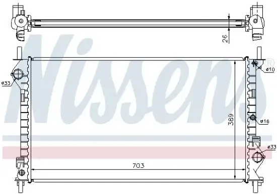 Kühler, Motorkühlung NISSENS 62021A Bild Kühler, Motorkühlung NISSENS 62021A