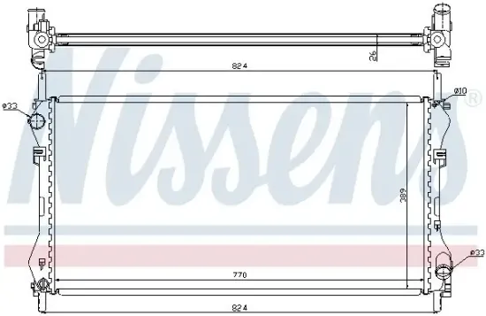 Kühler, Motorkühlung NISSENS 62046A Bild Kühler, Motorkühlung NISSENS 62046A