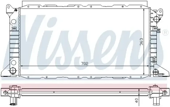 Kühler, Motorkühlung NISSENS 62048 Bild Kühler, Motorkühlung NISSENS 62048