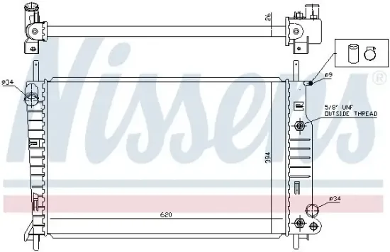 Kühler, Motorkühlung NISSENS 62050 Bild Kühler, Motorkühlung NISSENS 62050