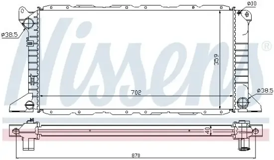 Kühler, Motorkühlung NISSENS 62057A Bild Kühler, Motorkühlung NISSENS 62057A