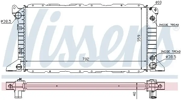 Kühler, Motorkühlung NISSENS 62459