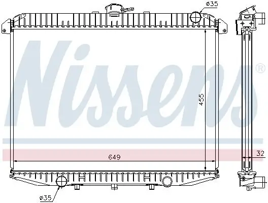 Kühler, Motorkühlung NISSENS 62069A Bild Kühler, Motorkühlung NISSENS 62069A