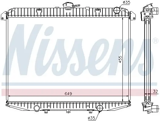 Kühler, Motorkühlung NISSENS 62070A Bild Kühler, Motorkühlung NISSENS 62070A