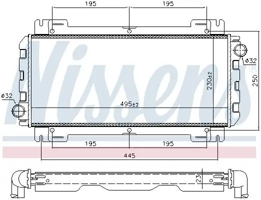 Kühler, Motorkühlung NISSENS 62093 Bild Kühler, Motorkühlung NISSENS 62093